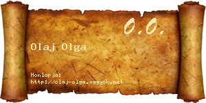 Olaj Olga névjegykártya