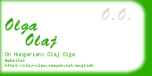 olga olaj business card